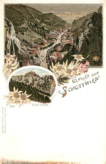 Schottwien Panorama Ruine Klamm