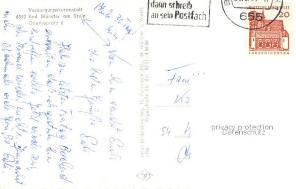 Bad  Muenster Stein Ebernburg Versorgungskuranstalt Fliegeraufnahme – Bild 2