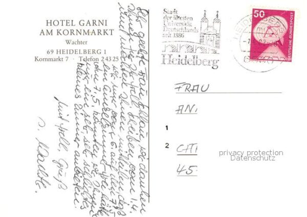 Heidelberg Neckar Hotel Garni am Kornmarkt – Bild 2
