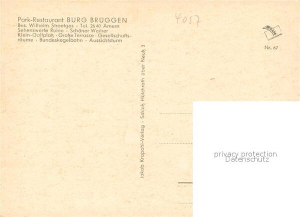 Brueggen Niederrhein Burg Br?ggen Restaurant – Bild 2