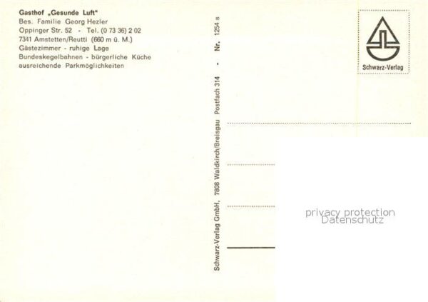 Amstetten Wuerttemberg Gasthof Gesunde Luft – Bild 2