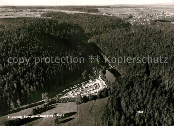 Altensteig Schwarzwald Camping-Platz Fliegeraufnahme