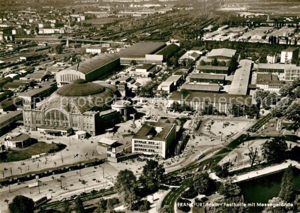 Frankfurt Main Festhalle Messegel?nde Fliegeraufnahme