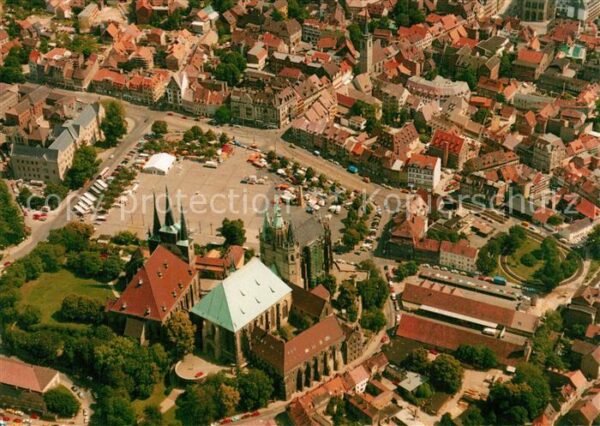Erfurt Fliegeraufnahme Domplatz Mariendom Pfarrkirche St. Severi