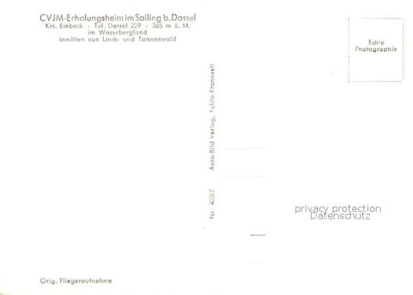 Dassel Solling CVJM-Erholungsheim Fliegeraufnahme – Bild 2