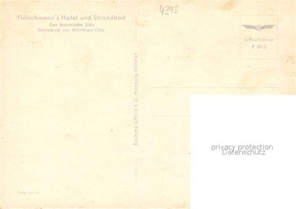 Steinebach Woerthsee Fleischmann's Hotel und Strandbad Fliegeraufnahme – Bild 2