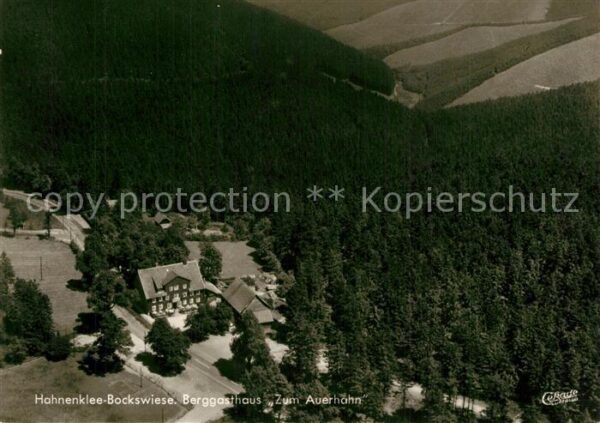 Hahnenklee-Bockswiese Harz Berggasthaus Zum Auerhahn Fliegeraufnahme