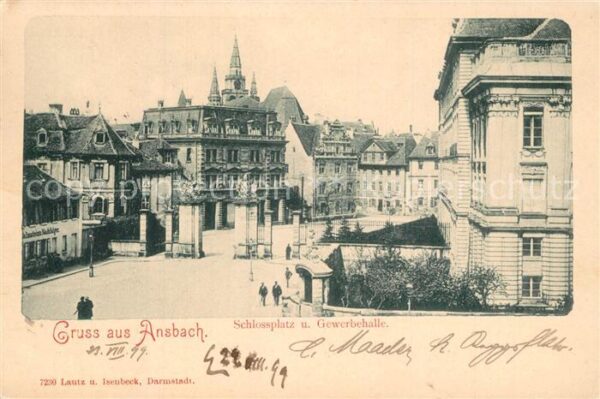 Ansbach Mittelfranken Schlossplatz Gewerbehalle