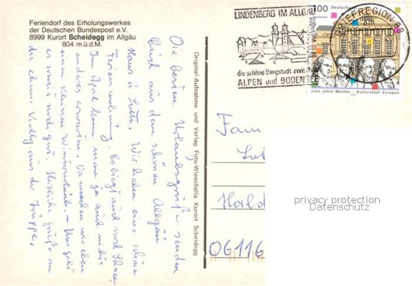 Scheidegg Allgaeu Feriendorf des Erholungswerkes der Deutschen Bundespost e.V. – Bild 2