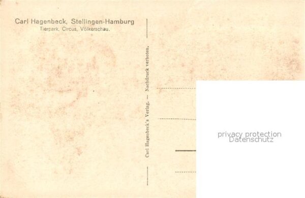 V?lkerschau Carl Hagenbeck Tierpark Circus Stellingen-Hamburg – Bild 2