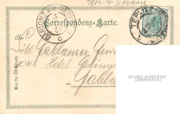 Teplitz-Schoenau Teplice Kaisr Franz Joseph Warte – Bild 2