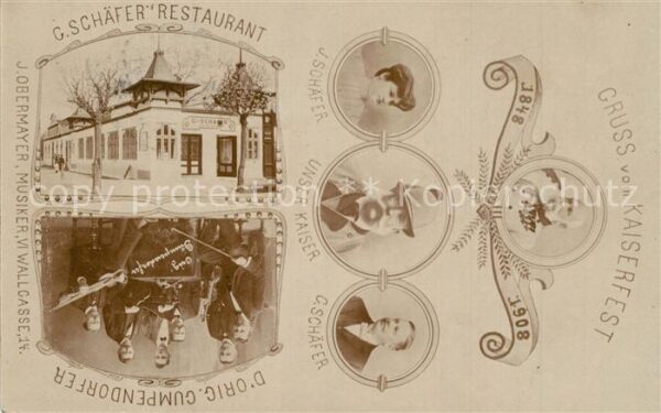 Wien Kaiserfest Restaurant G. Sch?fer