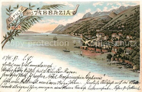 Opatija Abbazia Partie am Meer
