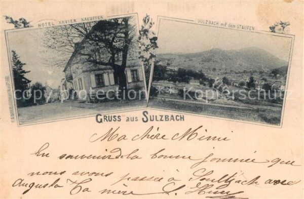 Sulzbach Murr mit Staufen Hotel Xavier Kaeuffer