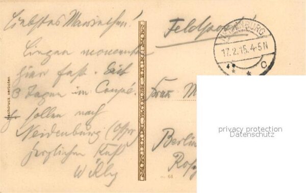 Soldau Ostpreussen Rathaus nach der Beschiessung im November 1914 – Bild 2