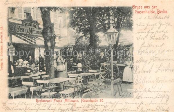 Hasenhaide Berlin Restaurant Franz Mittmann Hasenhaide 20.