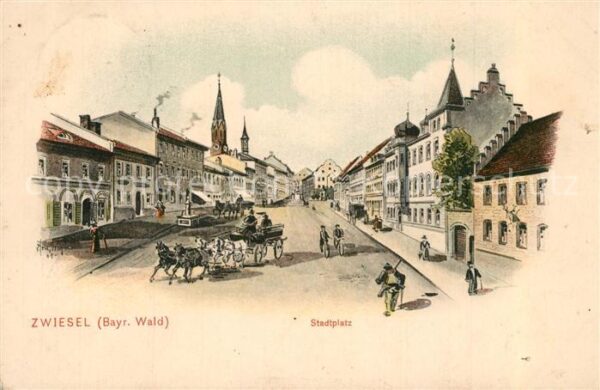 Zwiesel Niederbayern Stadtplatz