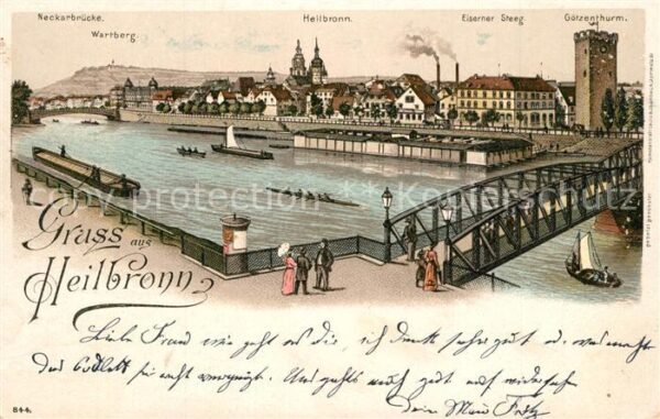 Heilbronn Neckar Neckarbruecke Wartberg Eiserner Steeg