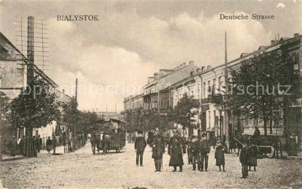 Bialystok Deutsche Strasse Pferdebahn