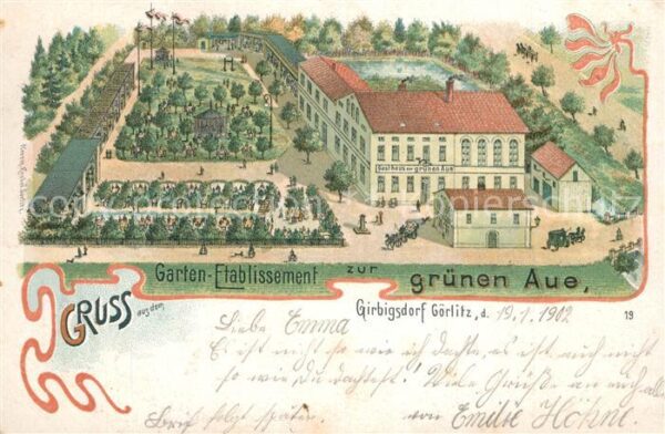 Girbigsdorf Schoepstal Garten Etablissement zur gruenen Aue