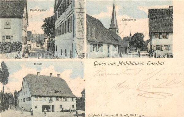 Muehlhausen Muehlacker Schlossgasse Kirchgasse Muehle