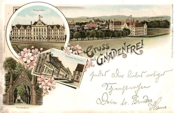 Gnadenfrei Pilawa Gorna Realschule Kirchhoftor Maedchenpensionat