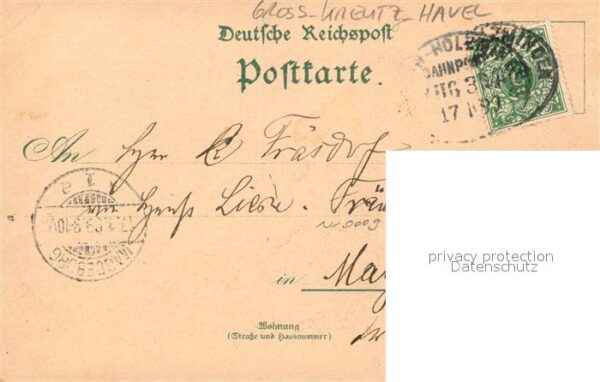Gross Kreutz Havel Rittergut Luther Eiche Kaiserliches Postamt Panorama – Bild 2