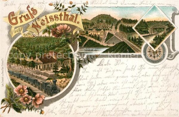 Hirschfelde Sachsen Neissthal Panorama Eisenbahn