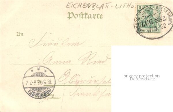 Dierdorf Schlosspark Eichenblatt Litho – Bild 2
