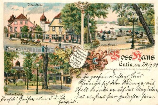 Eutin Voss Haus Voss Bruecke Garten