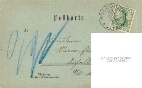 Tuengental Panorama Kirche Pfarrhaus Gasthof Warengeschaeft Litho – Bild 2