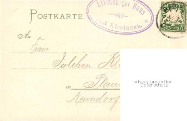 Bad Kissingen Altenburger Haus im Kaskadental Litho – Bild 2