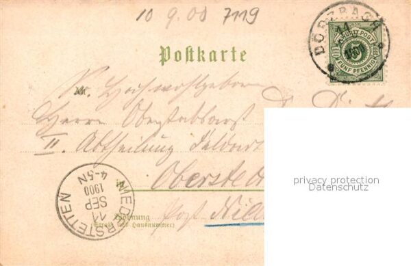 Hollenbach Mulfingen Panorama Amtshaus Gasthaus Handlung Metzgerei Litho – Bild 2