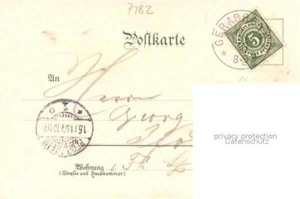 Gerabronn Wuerttemberg Totalansicht Tor Gasthof Postamt Molkereischule Litho – Bild 2