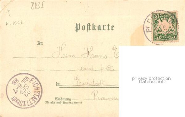 Pleinfeld Totalansicht Bahnhof Restauration Schloss Marktplatz Rathaus Litho – Bild 2
