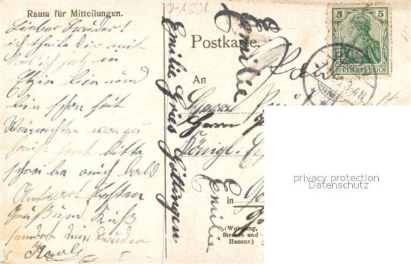 Etzin Panorama Kirche Hauptstrasse Aussichtsturm Geschaeftshaus Litho – Bild 2