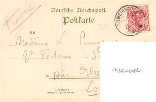 Schweighausen Schuttertal Panorama Gasthaus Deutsche Reichspost Litho – Bild 2
