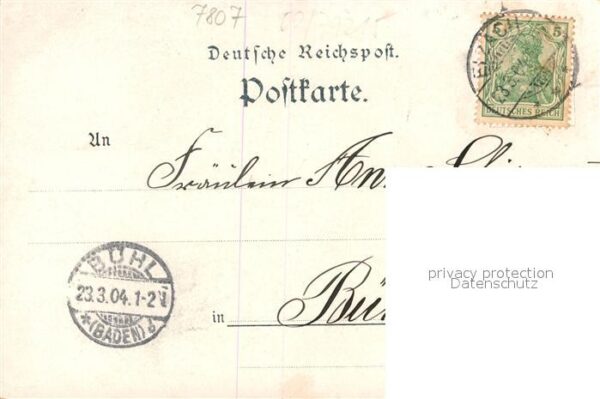 Elzach Totalansicht Bahnhof Hoernleberg Kirche Deutsche Reichspost Litho – Bild 2