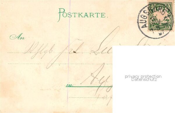Augsburg Festsaalbau Herrle Musikpavillon Litho – Bild 2
