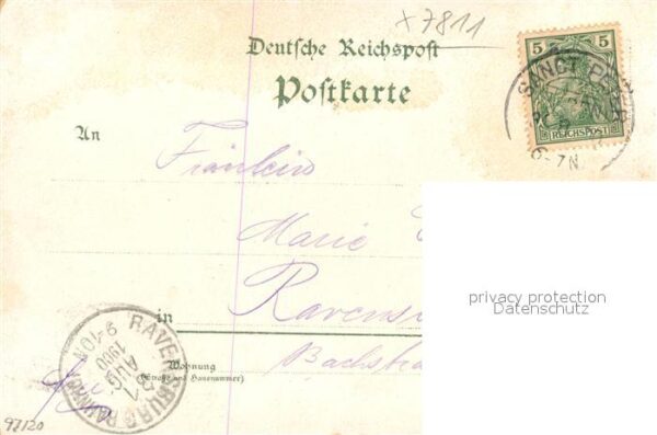 St Maergen Totalansicht Gasthof Schwarzwald Deutsche Reichspost Litho – Bild 2