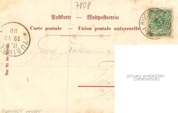 Suggental Hotel Pension Bad Suggenthal Landschaftspanorama Schwarzwald Litho – Bild 2
