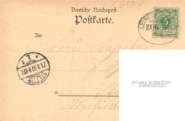 Koestritz Bad Bahnhof Deutsche Reichspost Litho – Bild 2