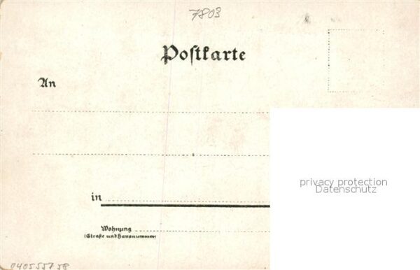 Wildtal Gasthaus zur Sonne Zaehringer Burg Kandel Schwarzwald Litho – Bild 2