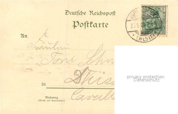 Foerde Ansicht mit Kirche Gasthof Deutsche Reichspost Litho – Bild 2