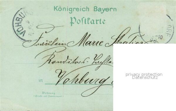 Wallersdorf Ansicht im Mondschein Kirche Hauptstrasse Koenigreich Bayern Litho – Bild 2
