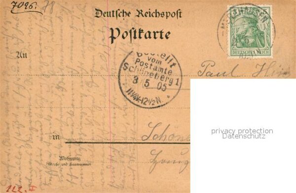 Au Breisgau Gasthaus zum Loewen Deutsche Reichspost Litho – Bild 2