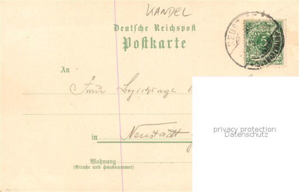 Kandel Breisgau Gasthaus Schweizerhof Schwarzwald Deutsche Reichspost Litho – Bild 2