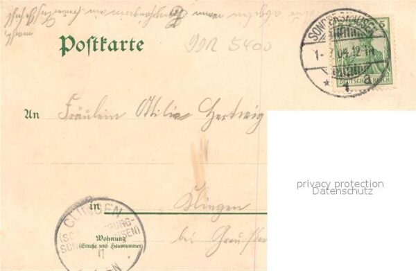 Sondershausen Thueringen Jagdschloss zum Possen Denkmal Tiere Litho – Bild 2