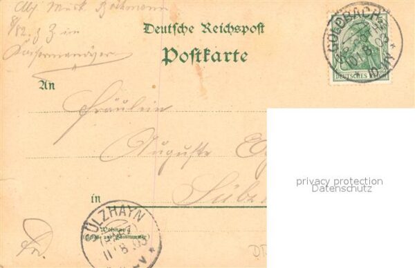 Hochheim Gotha Obergasse Gasthof Kolonialwaren Kirche Deutsche Reichspost Litho – Bild 2