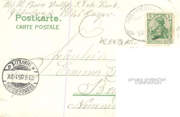 Jueterbog St Nikolai Kirche Dammtor Totalansicht Kleeblatt Litho – Bild 2